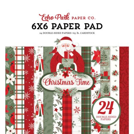 Echo Park Papírkészlet 6" (15 cm) - Paper Pack - Christmas Time (24 lap)