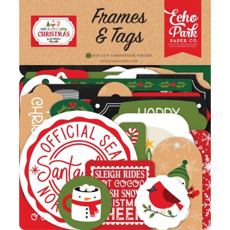 Echo Park Kivágatok  - Frames & Tags - Have A Holly Jolly Christmas (1 csomag)