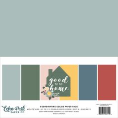   Echo Park Papírkészlet 12" (30 cm) - Coordinating Solids Paper Pack - Good To Be Home (6 lap)