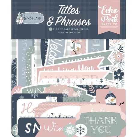 Echo Park Kivágatok  - Titles & Phrases - Winterland (1 csomag)