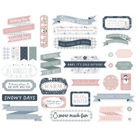 Echo Park Kivágatok  - Titles & Phrases - Winterland (1 csomag)