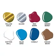   8 db Akrilfesték - selyemfényű 59ml - Holiday Colors - DecoArt Americana® Multi-Surface Satin (1 csomag)