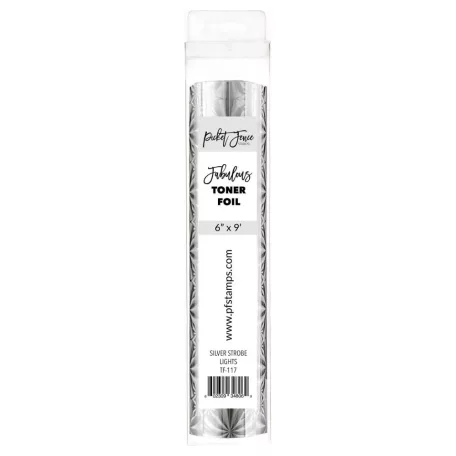 Picket Fence Studios Toner fólia 6"x9' (15 cm x 270 cm) - Silver Strobe Lights - Fabulous Toner Foil (1 db)