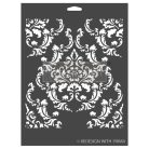 Re-Design with Prima Dekor Stencil 9"X12" - Regal Striae - Decor Stencils (1 db)