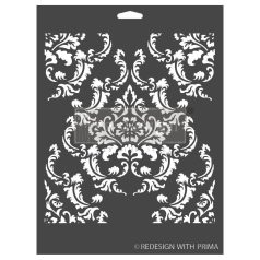   Re-Design with Prima Dekor Stencil 9"X12" - Regal Striae - Decor Stencils (1 db)