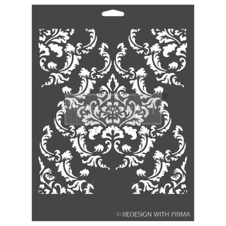 Re-Design with Prima Dekor Stencil 9"X12" - Regal Striae - Decor Stencils (1 db)