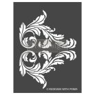Re-Design with Prima Dekor Stencil 9"X12" - Splendid Scroll - Decor Stencils (1 db)