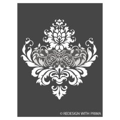  Re-Design with Prima Dekor Stencil 9"X12" - Royal Brocade - Decor Stencils (1 db)