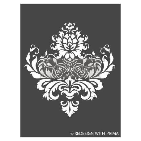 Re-Design with Prima Dekor Stencil 9"X12" - Royal Brocade - Decor Stencils (1 db)