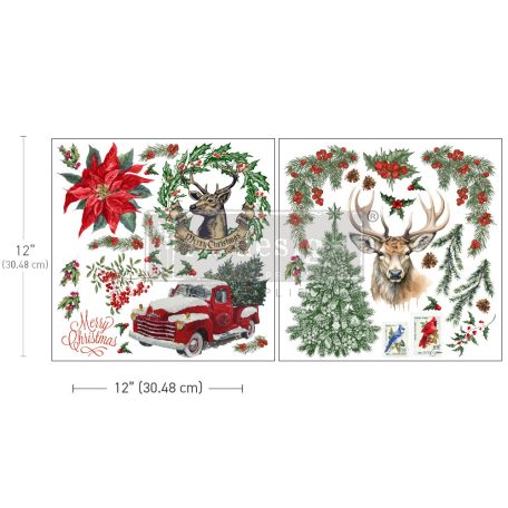 Limited Edition Re-Design with Prima Transzfer fólia 12" (30 cm) - Christmas Memories - Maxi Transfer (1 csomag)