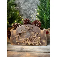   Limited Edition ReDesign with Prima Öntőforma - Santa’s Sleigh - Décor Mould (1 db)