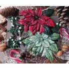 Limited Edition ReDesign with Prima Öntőforma - Crimson Blooms - Décor Mould (1 db)