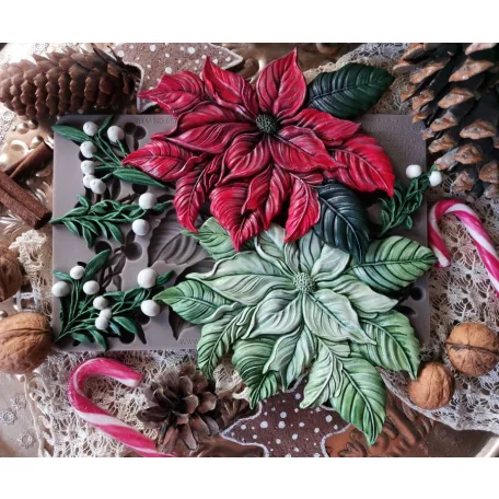 Limited Edition ReDesign with Prima Öntőforma - Crimson Blooms - Décor Mould (1 db)