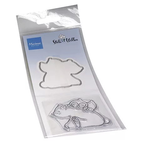 Marianne Design Vágósablon bélyegzővel - Bear & Penguin - Stamp & die kit (1 csomag)