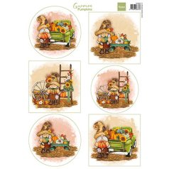   Marianne Design Kivágóív A4 - Gnomes - Pumpkins - Cutting Sheet (1 db)