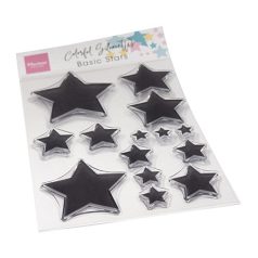   Marianne Design Szilikonbélyegző - Colorful Silhouette - Basic Stars - Clear Stamps (1 csomag)