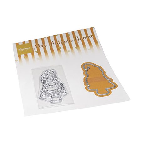 Marianne Design Vágósablon bélyegzővel - Mrs. Autumn Gnome - Stamp & die kit (1 csomag)