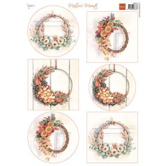   Marianne Design Kivágóív A4 - Mattie Mooiste - Autumn Wreaths - Cutting Sheet (1 db)