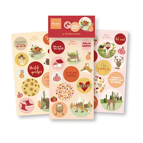 Marianne Design Matrica - Welkom herfst by Marleen - Stickers (1 ív)