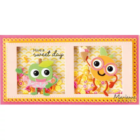 Marianne Design Díszítőelem rázóablakhoz - Fresh Lemonade - Shaker elements (1 csomag)