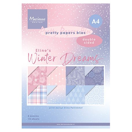 Marianne Design Papírkészlet A4 - Eline's Winter Dreams - Pretty Papers Bloc (16 ív)