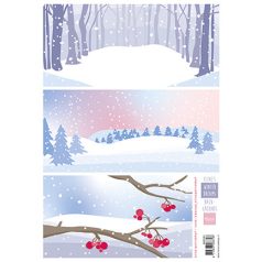   Marianne Design Kivágóív A4 - Eline's Winter Dreams backgrounds - Cutting Sheet (1 db)