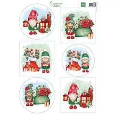   Marianne Design Kivágóív A4 - Gnomes - Lanterns - Cutting Sheet (1 db)