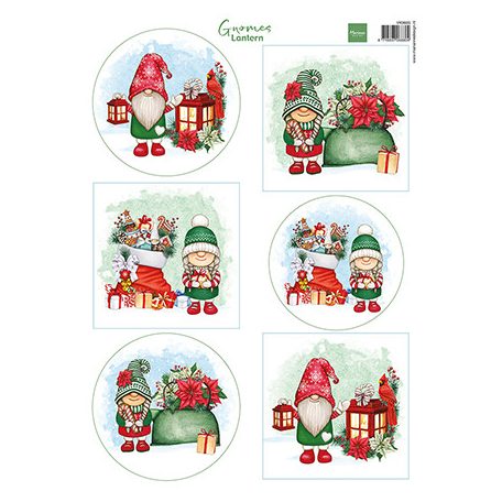 Marianne Design Kivágóív A4 - Gnomes - Lanterns - Cutting Sheet (1 db)