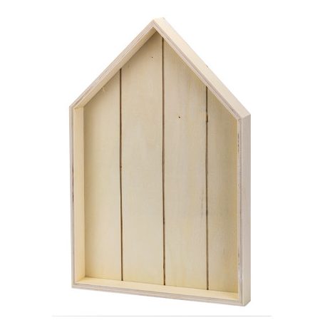 Stafil Fa dekoráció - Házikó - Wood frame house (1 db)