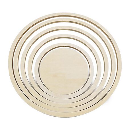 Stafil Fa dekoráció - Karika - Wooden rings (6 db)