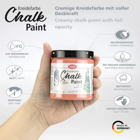 Viva Decor Krétafesték 250 ml - Coral Reef - Chalk Paint (1 db)