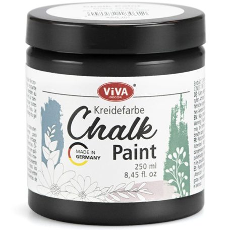 Viva Decor Krétafesték 250 ml - Carbon Black - Chalk Paint (1 db)