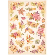   Stamperia Rizspapír A4 - Woodland - flowers - Rice Paper (1 ív)
