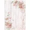 Stamperia Rizspapír A4 - Roseland corners with roses - Rice Paper (1 ív)