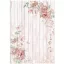 Stamperia Rizspapír A4 - Roseland corners with roses - Rice Paper (1 ív)