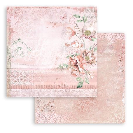 Stamperia Scrapbook papír 12" (30 cm) - Roseland flowers - Paper Sheets (1 ív)
