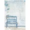 Stamperia Rizspapír A4 - Blue Land bench - Rice Paper (1 ív)