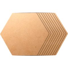 Poháralátét - Papier-Mache Coaster Hexagon (10 db)