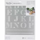 Martha Stewart Stencil - Detailed Monogram - Adhesive Stencil (1 csomag)