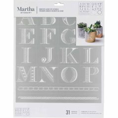   Martha Stewart Stencil - Detailed Monogram - Adhesive Stencil (1 csomag)
