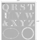 Martha Stewart Stencil - Detailed Monogram - Adhesive Stencil (1 csomag)