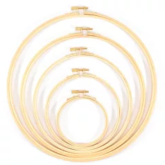   Bambusz hímzőráma készlet  - Bamboo Embroidery Hoop (5 db)