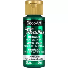   Akril festék - metál 59 ml, Crystal Green / DecoArt Dazzling Metallics Acrylics (1 db)