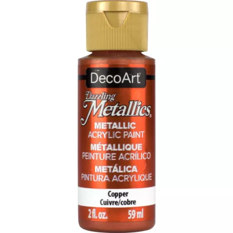 Akril festék - metál 59 ml, Copper / DecoArt Dazzling Metallics Acrylics (1 db)