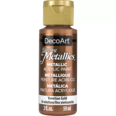   Akril festék - metál 59 ml, Venetian Gold / DecoArt Dazzling Metallics Acrylics (1 db)