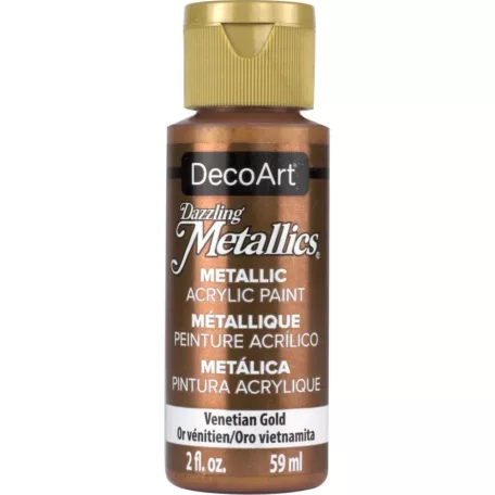 Akril festék - metál 59 ml, Venetian Gold / DecoArt Dazzling Metallics Acrylics (1 db)