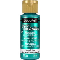   Akril festék - metál 59 ml, Peacock Pearl / DecoArt Dazzling Metallics Acrylics (1 db)