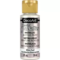   Akril festék - metál 59 ml, White Pearl / DecoArt Dazzling Metallics Acrylics (1 db)