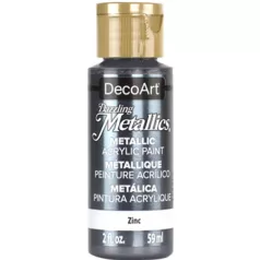   Akril festék - metál 59 ml, Zinc / DecoArt Dazzling Metallics Acrylics (1 db)