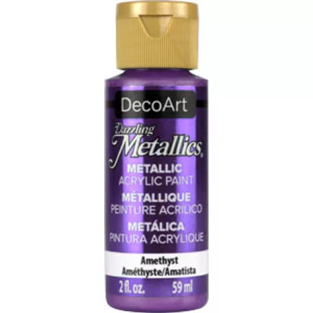 Akril festék - metál 59 ml, Amethyst / DecoArt Dazzling Metallics Acrylics (1 db)